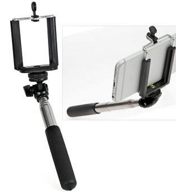 Selfie Stick, ausziehbarer Handy-Halter, ca. 60 cm