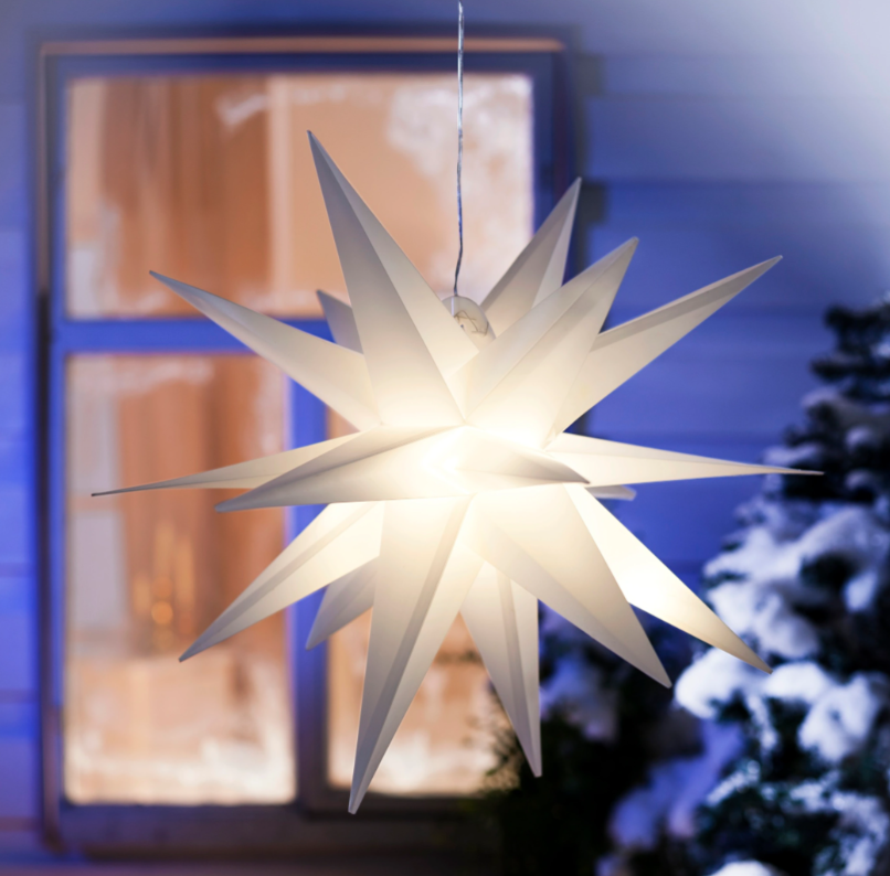LED-Außenstern "Weihnachten" (Farbe: weiß)