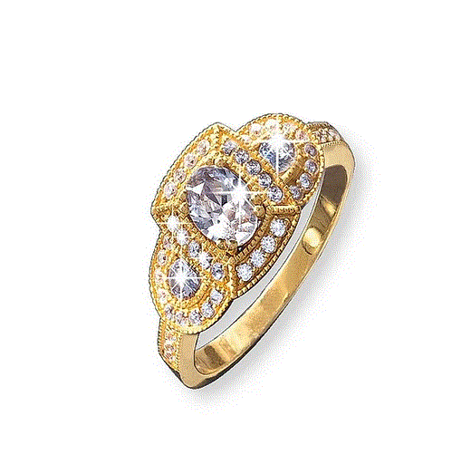 Ring Anastasia, SI925, vergoldet, Gr.19