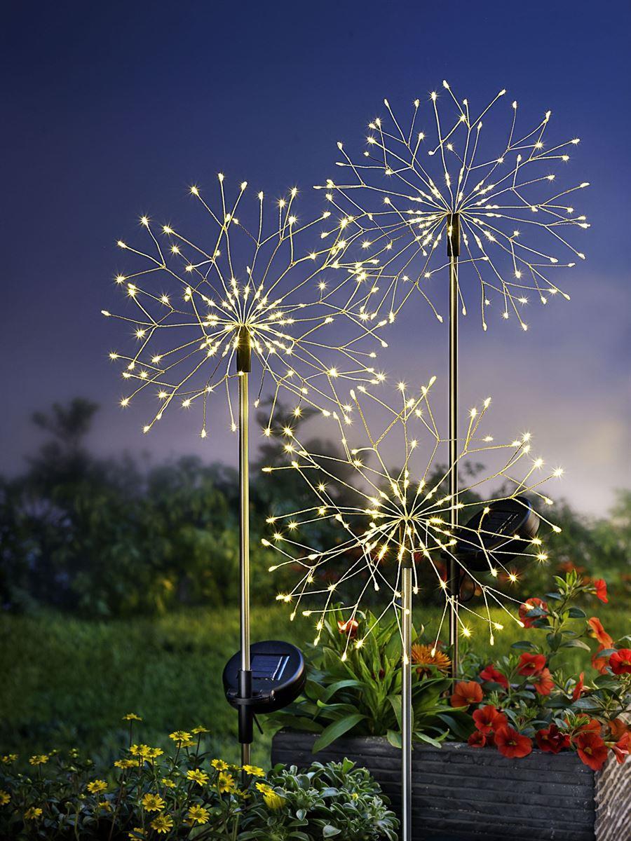 Solar-Gartenstecker "Pusteblume", 3er Set 