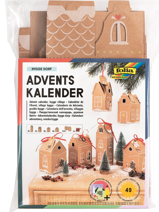 Adventskalender Bastelset HYGGE DORF 49-teilig